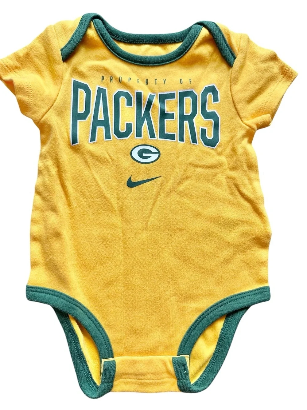 Green Bay Packers Infant Bodysuit Lot Of 3 0-3 Months NFL Baby One Piece